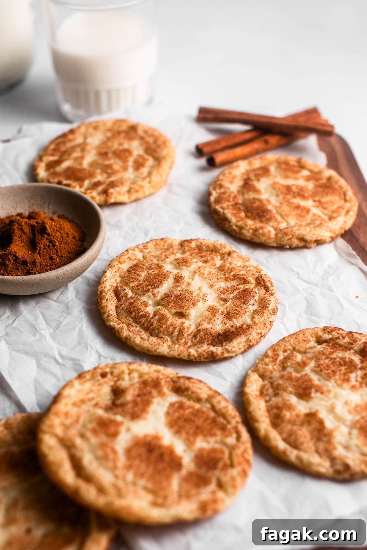 Snickerdoodles on a tray