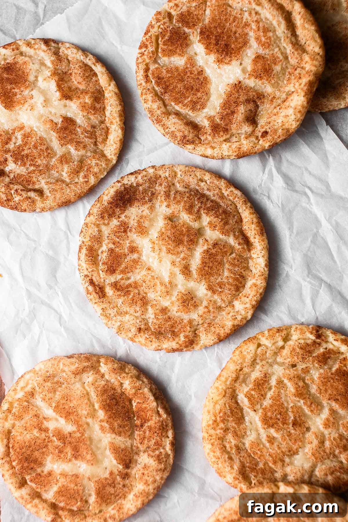 Baked snickerdoodles cooling