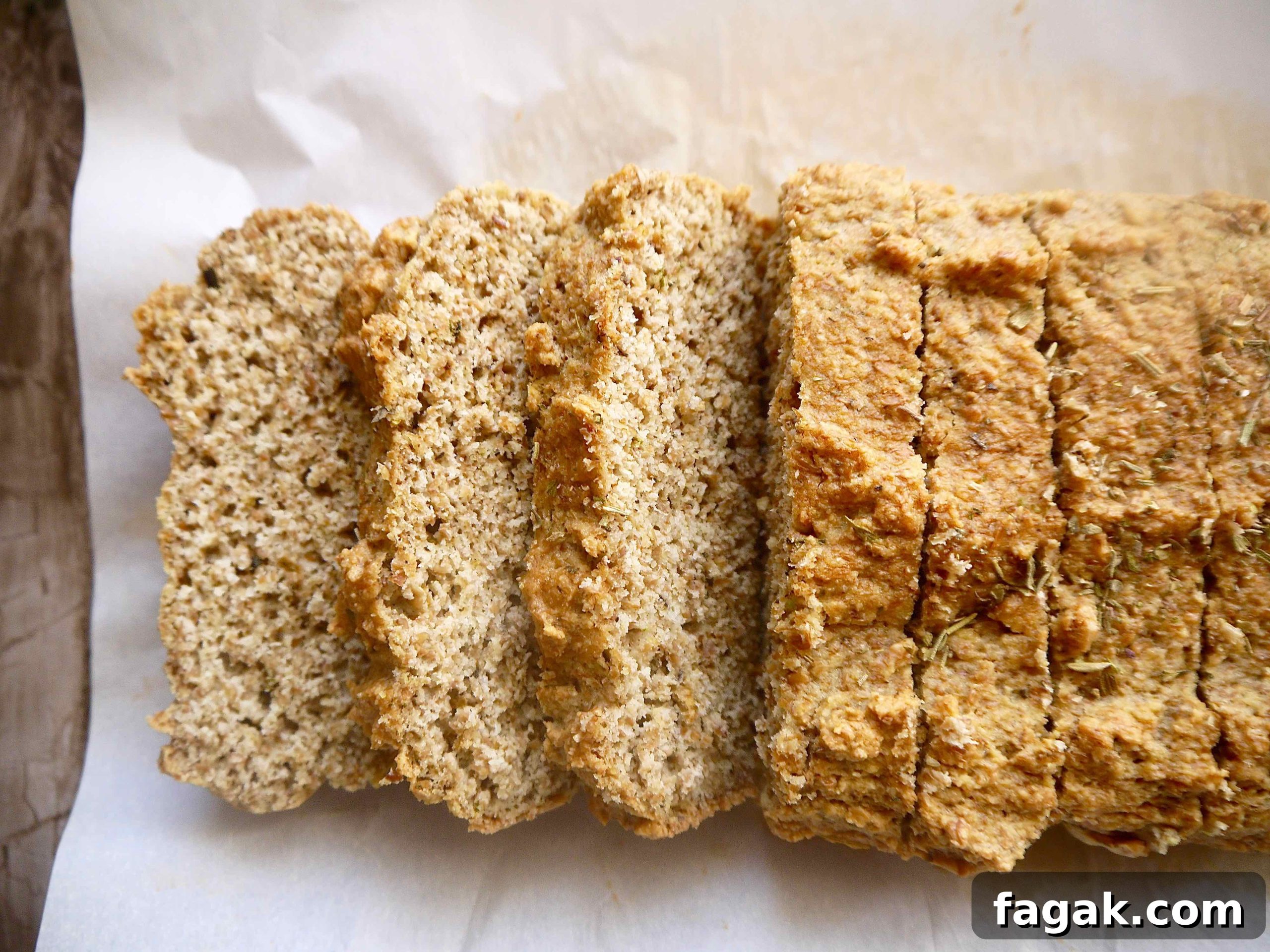 Flaxeed bread on a plate.
