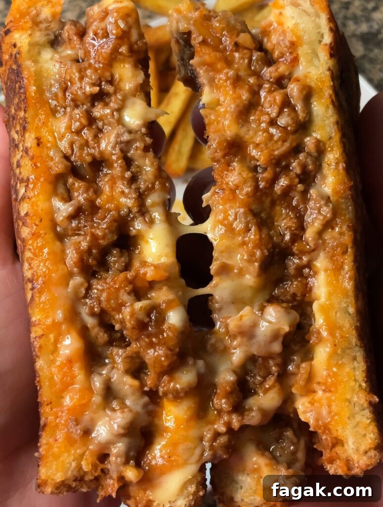 Grilled Cheese Sloppy Joe Sandwiches: Gooey, Savory Melt 3 Grilled Cheese Sloppy Joes