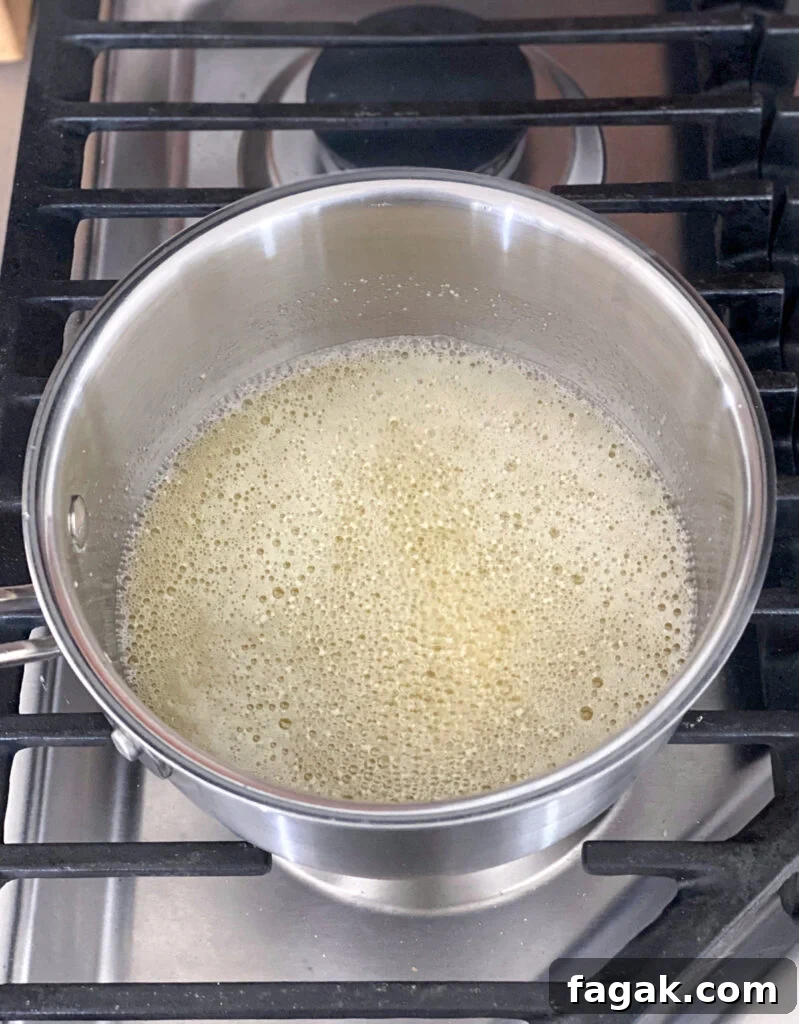 Brown butter preparation.