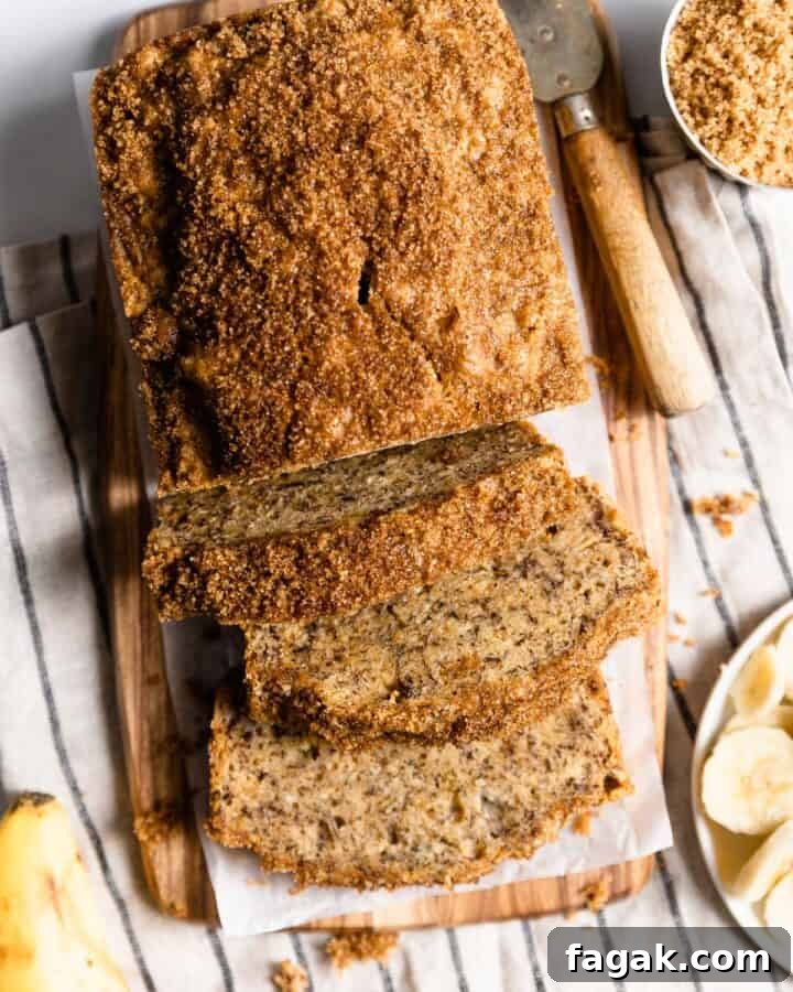 finished banana bread overhead