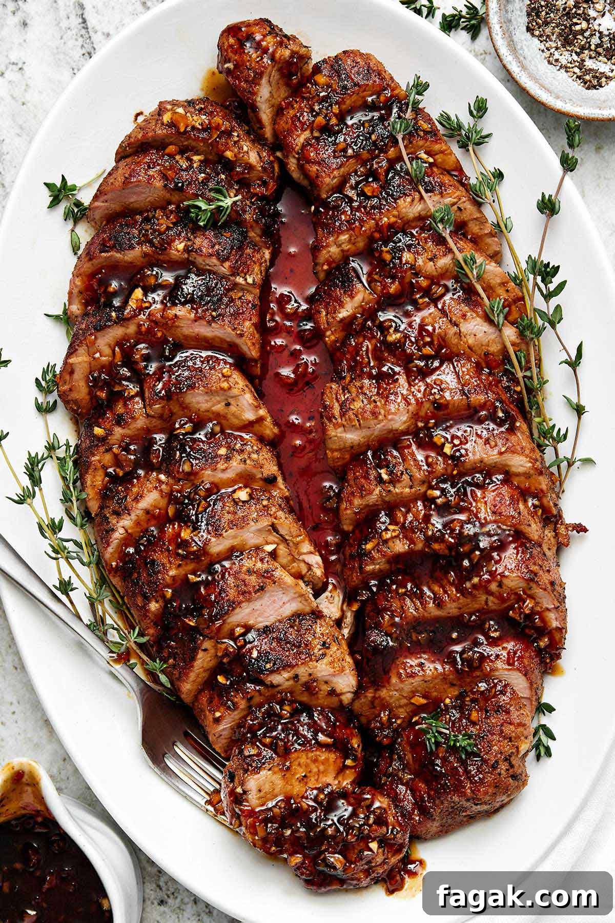 Thanksgiving dinner ideas that aren't turkey featuring pork tenderloin.