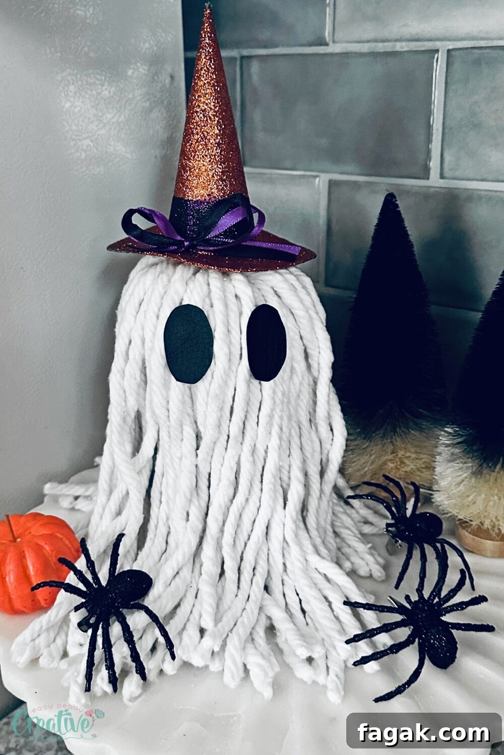 This whimsical DIY mop ghost is not only a fantastic way to decorate your home but also an enjoyable activity that you can do with your family and friends.