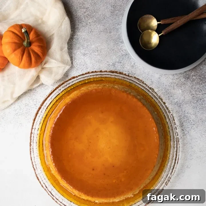 Pumpkin flan is a dessert even your abuela would approve! Just the right amount of pumpkin and spices with that classic flan flavor.
