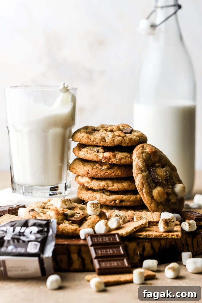stack of cookies with splashing milk