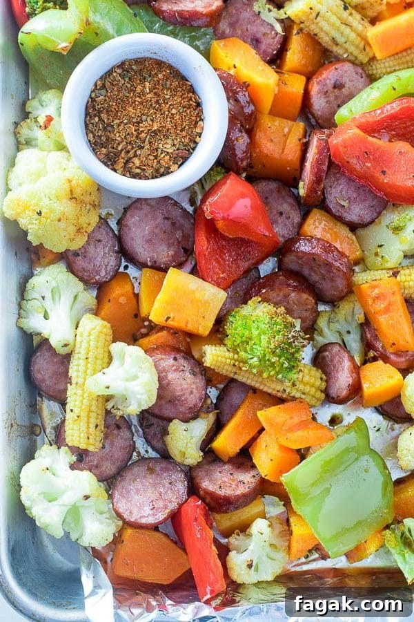 one pan sausage and veggies