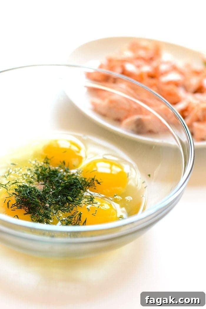 eggs and dill in bowl