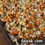 Roasted Winter Vegetables with Cannellini Beans