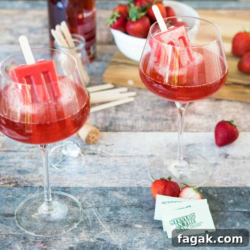 Strawberry Rosé Popsicle Punch Recipe