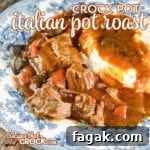 This Crock Pot Italian Pot Roast is a fantastic all day slow cooker recipe. It is simple to throw together in the morning and results in a tender fall apart roast with an incredible flavor!