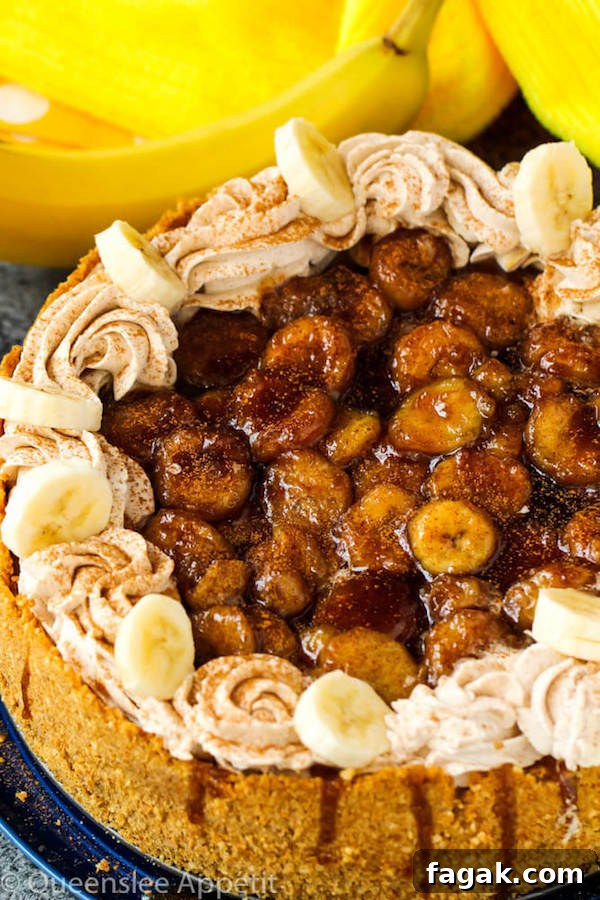 Decadent Bananas Foster Cheesecake with Rum Caramel 64 Bananas Foster Cheesecake