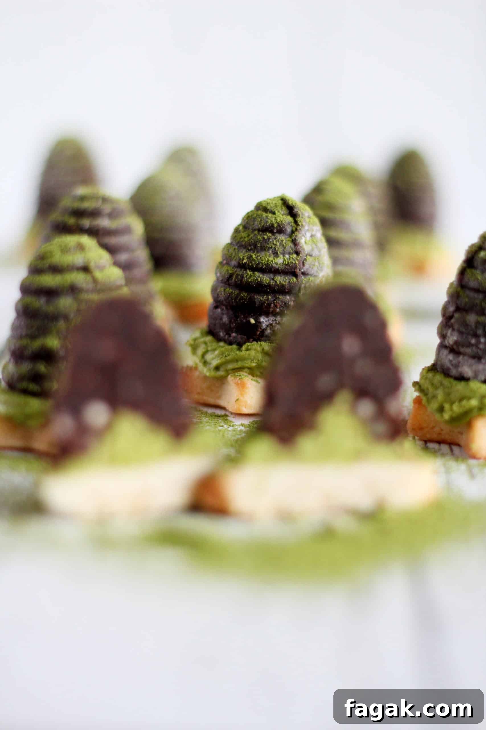 beehives filled with matcha cream