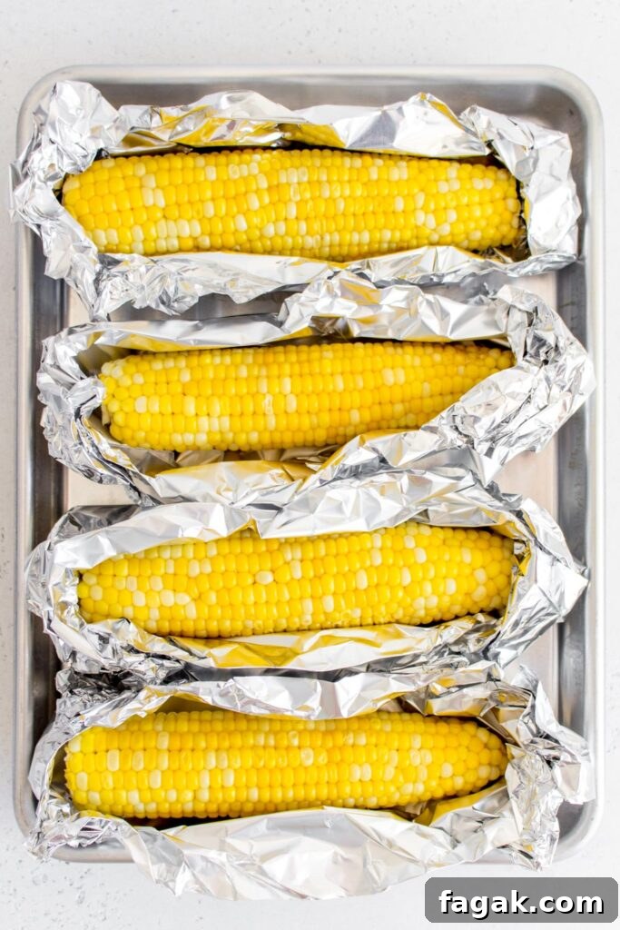 Oven roasted corn